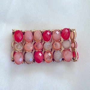 Coral stone stretch bracelet